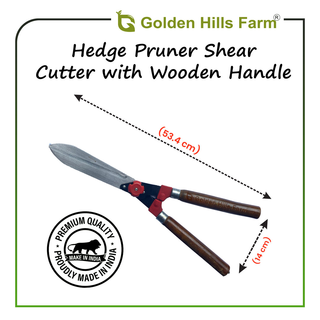 Hedge Pruner Shear Cutter Wooden Handle