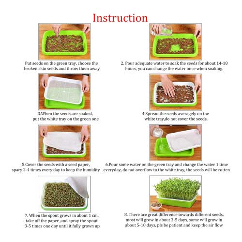 Microgreens Growing Trays Sprouter Tray 